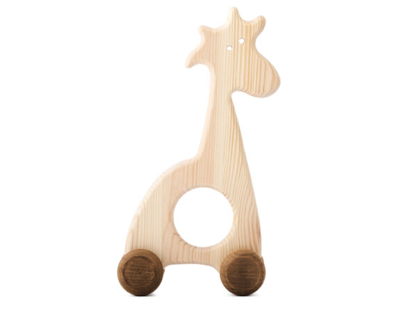 Žirafka Jozefka dřevěná hračka na kolečkách 2